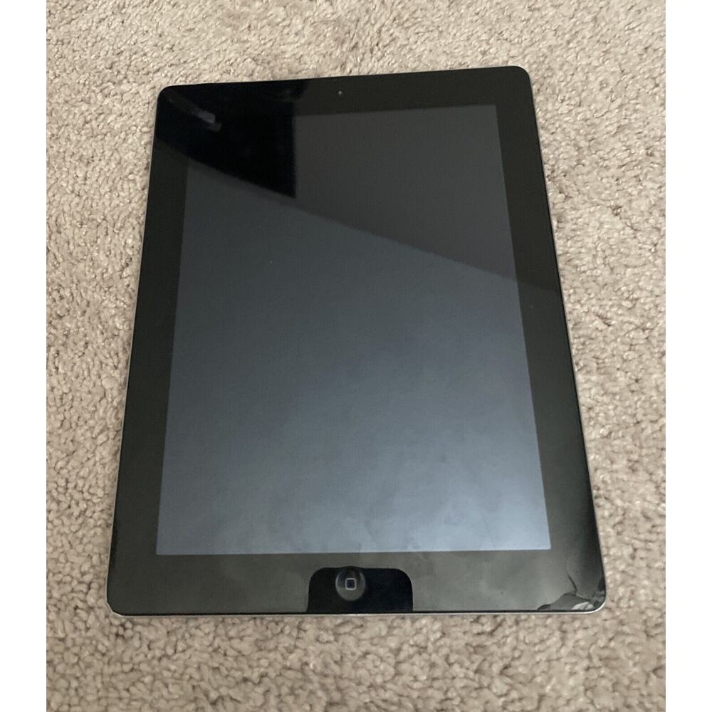 Apple iPad 2nd Gen 9.7" 16GB (wifi) - Damaged Cracked Screen, Not Working